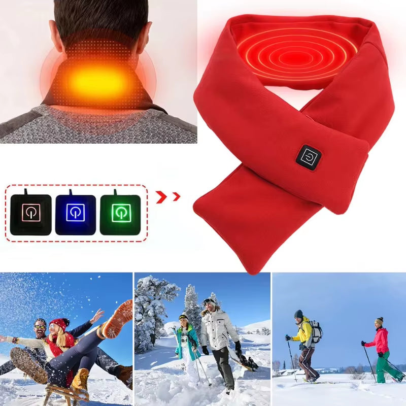 Stay Warm and Stylish with Our USB Heated Scarf - Adjustable Temperature for Ultimate Comfort!