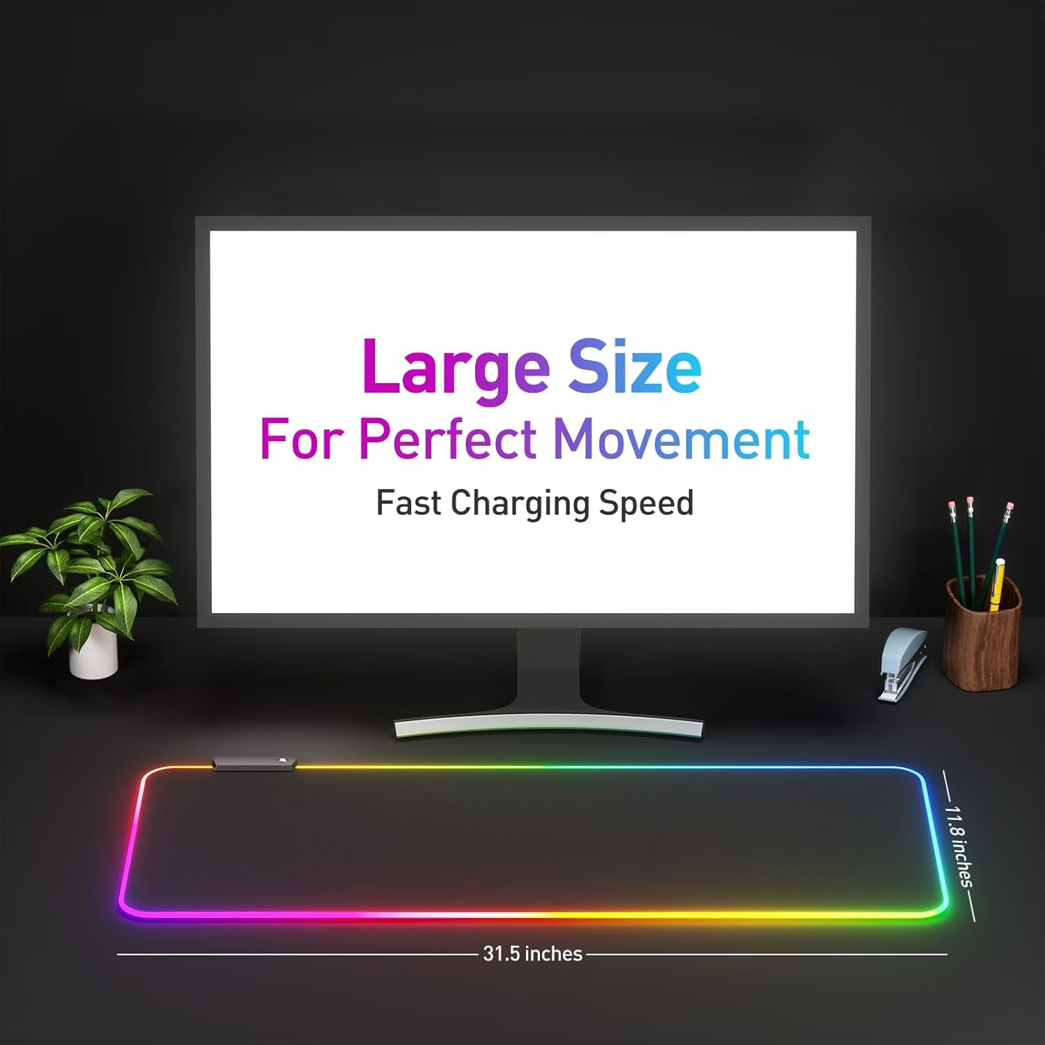 RGB Mousepad Led Mouse Pad, Large Mouse Pad,Led and Big Mouse Mat
