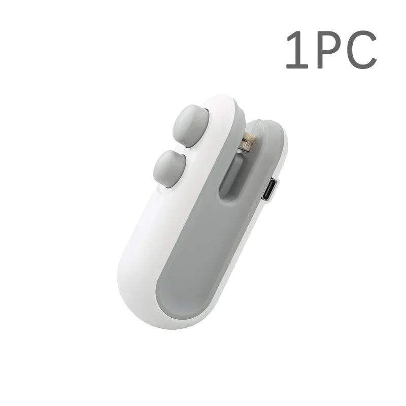 Portable Mini Sealer: The Ultimate 2-in-1 Heat and Vacuum Sealer for Snacks – Rechargeable and Eco-Friendly!