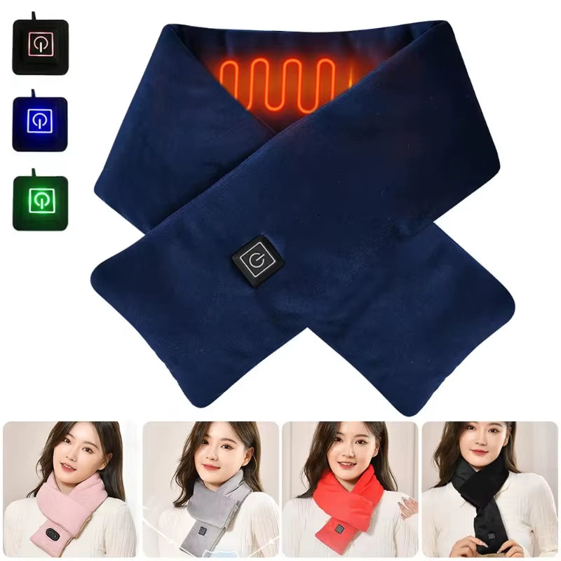 Stay Warm and Stylish with Our USB Heated Scarf - Adjustable Temperature for Ultimate Comfort!