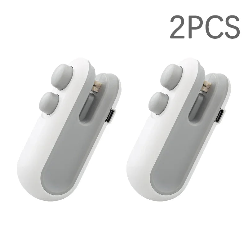 Portable Mini Sealer: The Ultimate 2-in-1 Heat and Vacuum Sealer for Snacks – Rechargeable and Eco-Friendly!